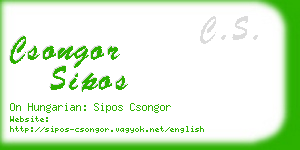 csongor sipos business card